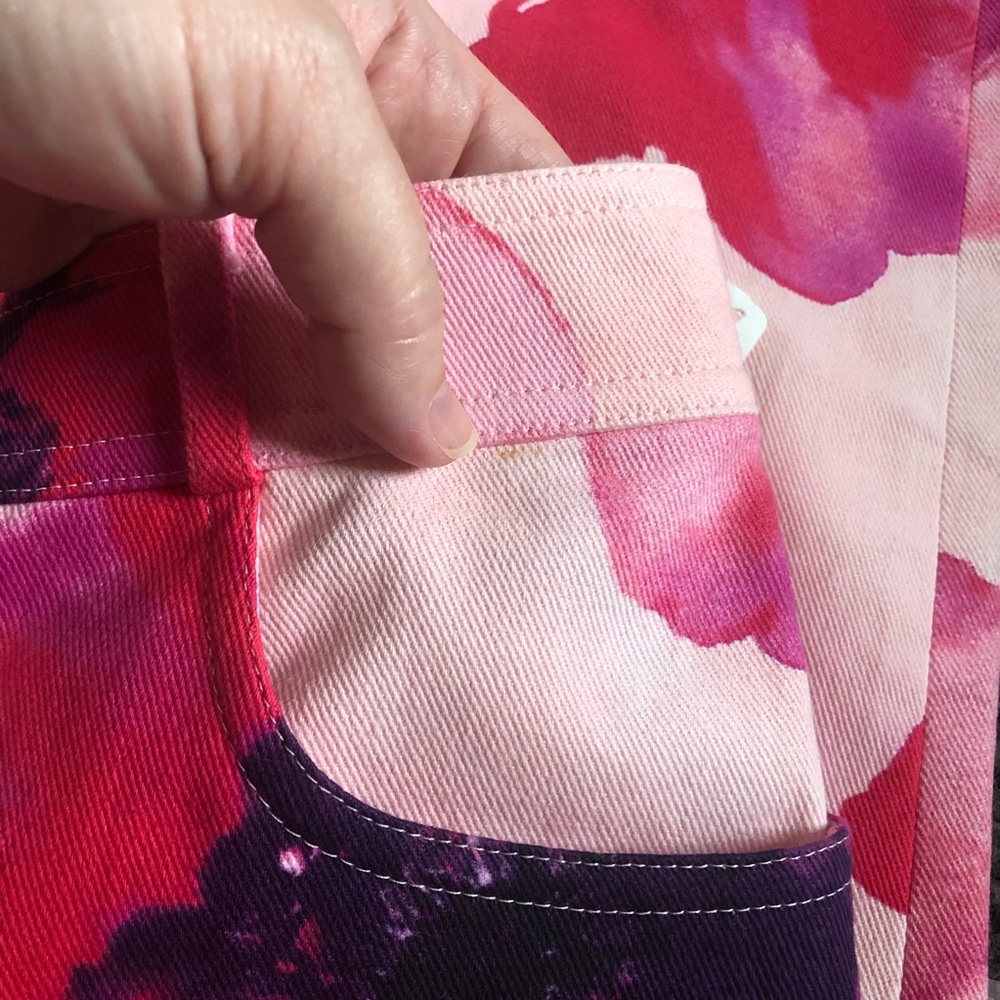 NWT Celine Pink Floral Stretch Denim Trousers 10 - Picture 15 of 15